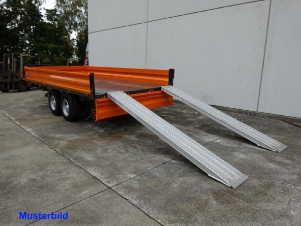 Möslein TTD 13 Weiß 13 t Tandem 3- Seitenkipper Tieflader-- Neufahrzeug -- - קרון נגרר עם מזהיר: תמונה 4 Möslein TTD 13 Weiß 13 t Tandem 3- Seitenkipper Tieflader-- Neufahrzeug -- - קרון נגרר עם מזהיר: תמונה 4