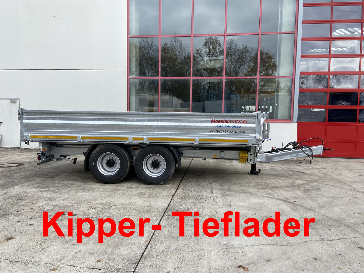 Möslein TTD 14 Schwebheim 14 t Tandemkipper Tieflader Breite Reifen-- Neufahrzeug -- - קרון נגרר עם מזהיר: תמונה 1 Möslein TTD 14 Schwebheim 14 t Tandemkipper Tieflader Breite Reifen-- Neufahrzeug -- - קרון נגרר עם מזהיר: תמונה 1