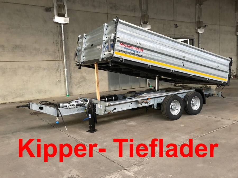 Möslein TTD11- BA Verzinkt neuer Tandem 3- Seitenkipper Tiefladermit Bordwand- Aufsatz-- Neufahrzeug -- - קרון נגרר עם מזהיר: תמונה 1 Möslein TTD11- BA Verzinkt neuer Tandem 3- Seitenkipper Tiefladermit Bordwand- Aufsatz-- Neufahrzeug -- - קרון נגרר עם מזהיר: תמונה 1