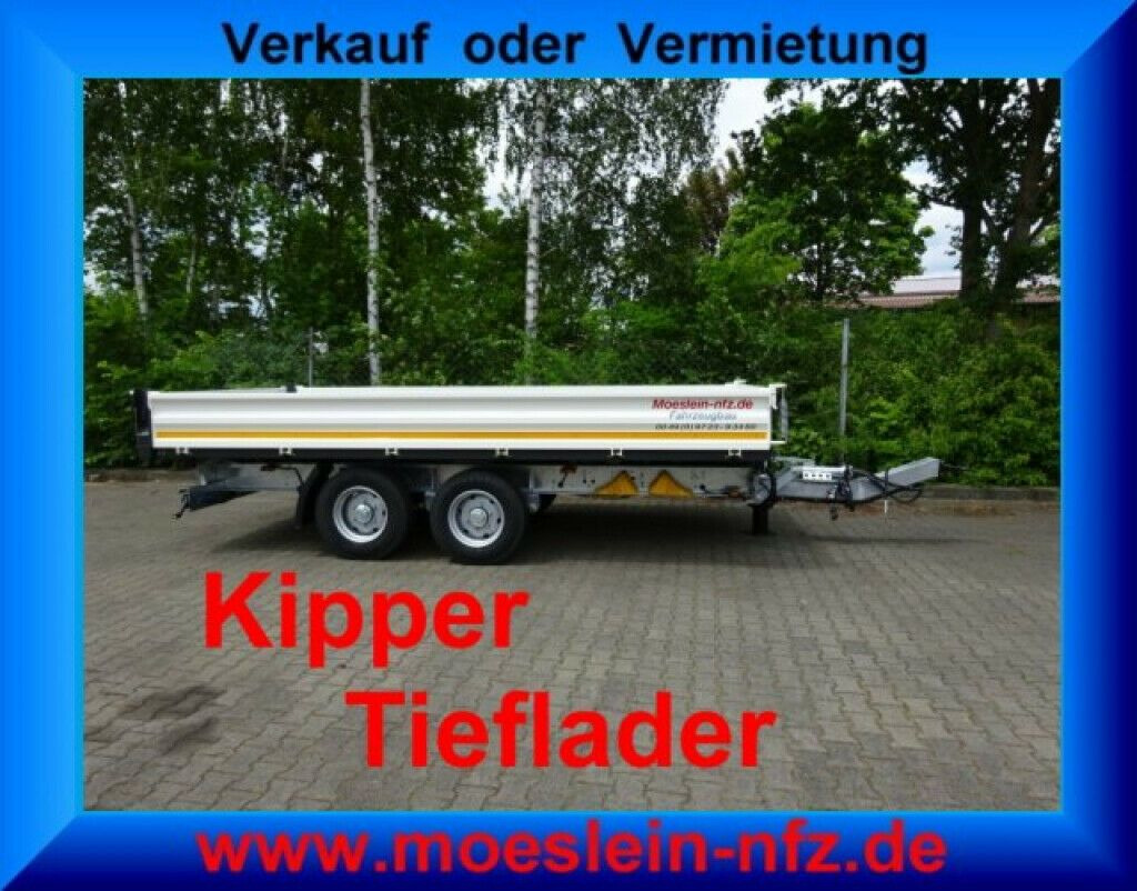 Möslein neuer Tandem 3- Seitenkipper Tieflader-- Neufah - קרון נגרר עם מזהיר: תמונה 2 Möslein neuer Tandem 3- Seitenkipper Tieflader-- Neufah - קרון נגרר עם מזהיר: תמונה 2