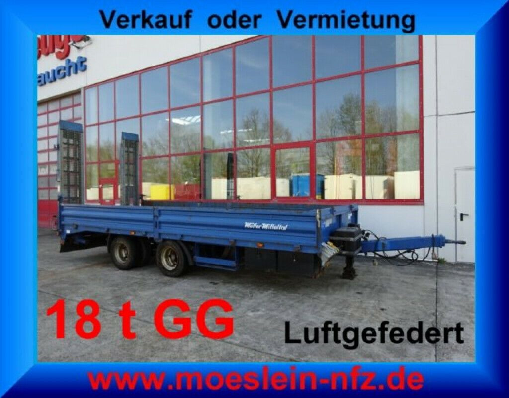 Müller-Mitteltal 18 t GG Tandemtieflader - קרון נגרר עם מטען נמוך: תמונה 1 Müller-Mitteltal 18 t GG Tandemtieflader - קרון נגרר עם מטען נמוך: תמונה 1