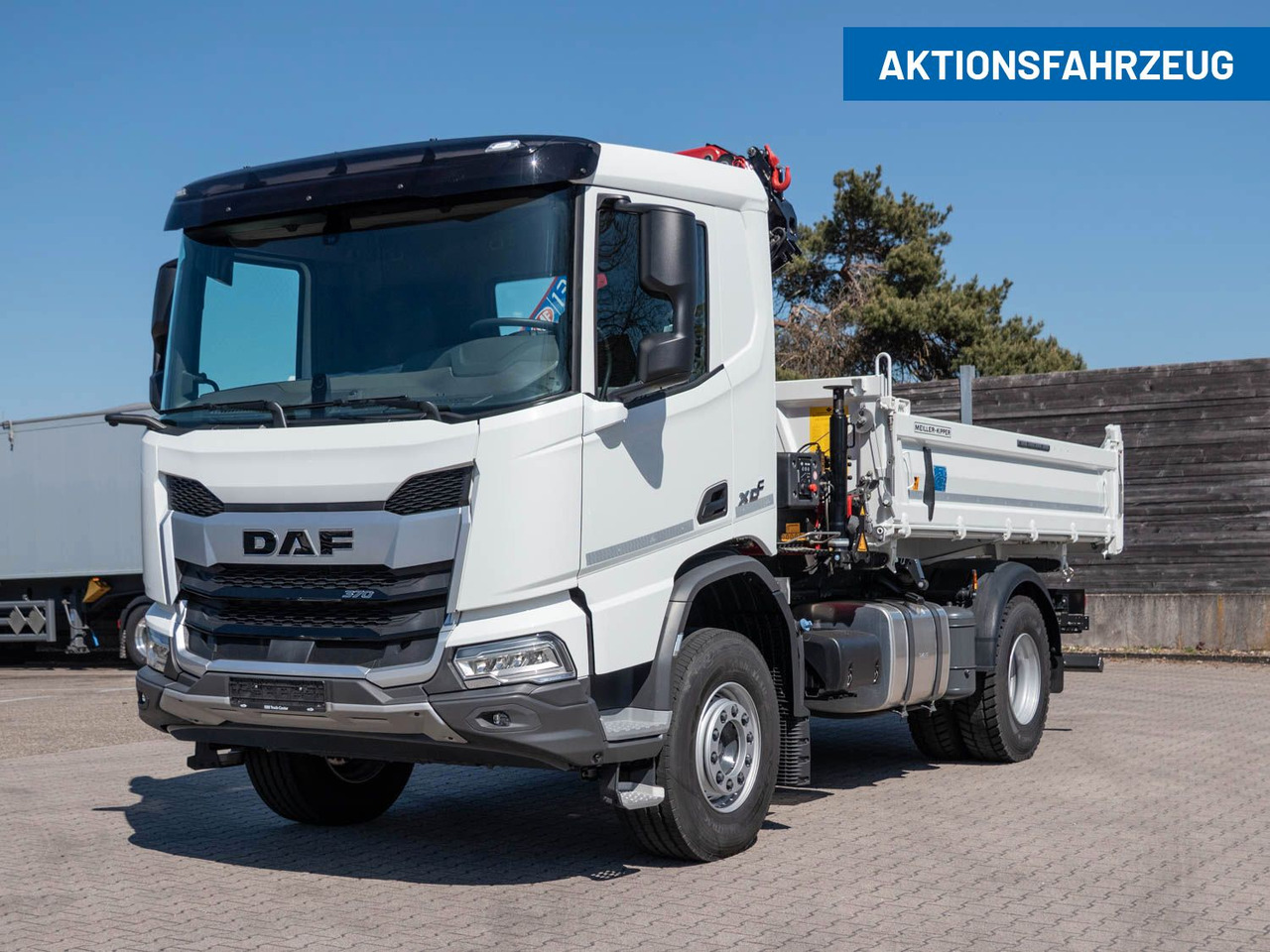 DAF FA XDC 370 Krankipper DAF XDC 370 FA Meiller Krankipper HMF - משאית מנוף, מזהיר: תמונה 1 DAF FA XDC 370 Krankipper DAF XDC 370 FA Meiller Krankipper HMF - משאית מנוף, מזהיר: תמונה 1