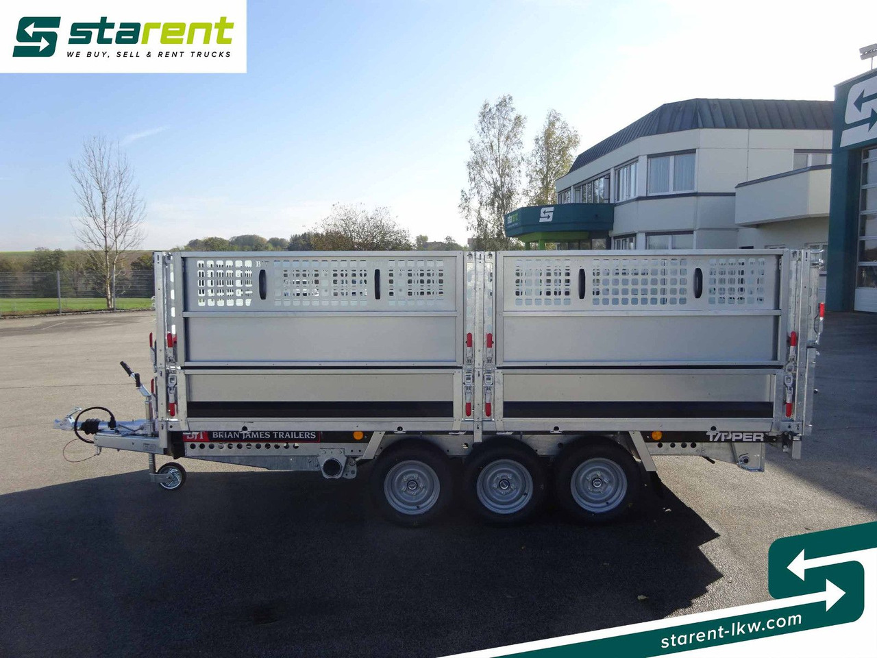 קרון נגרר צד נופל/ שטוח Brian James Trailers Tipper, Elektrisch Kippbar, Rampen: תמונה 8