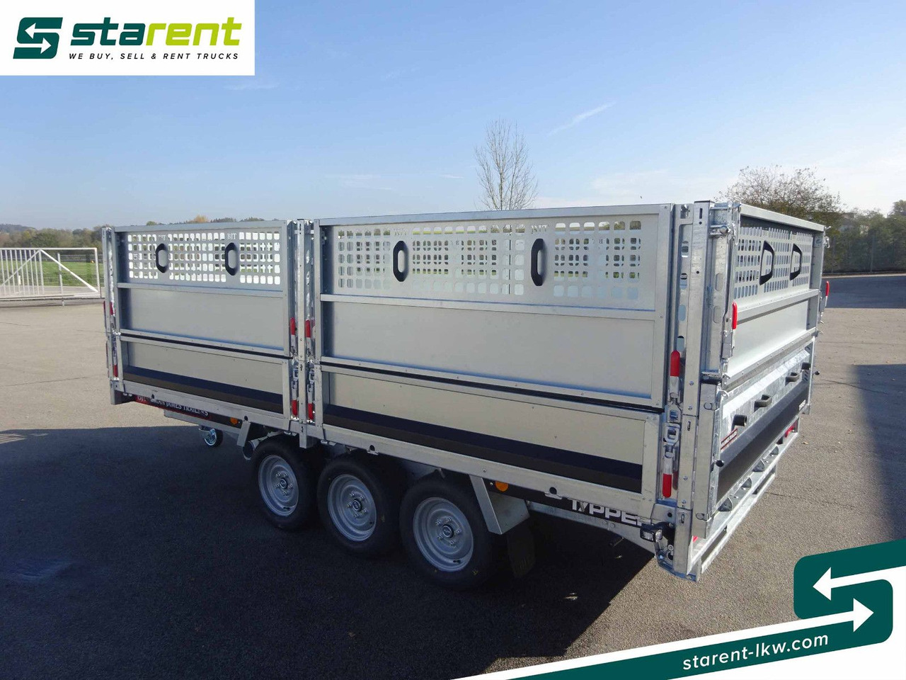 קרון נגרר צד נופל/ שטוח Brian James Trailers Tipper, Elektrisch Kippbar, Rampen: תמונה 7