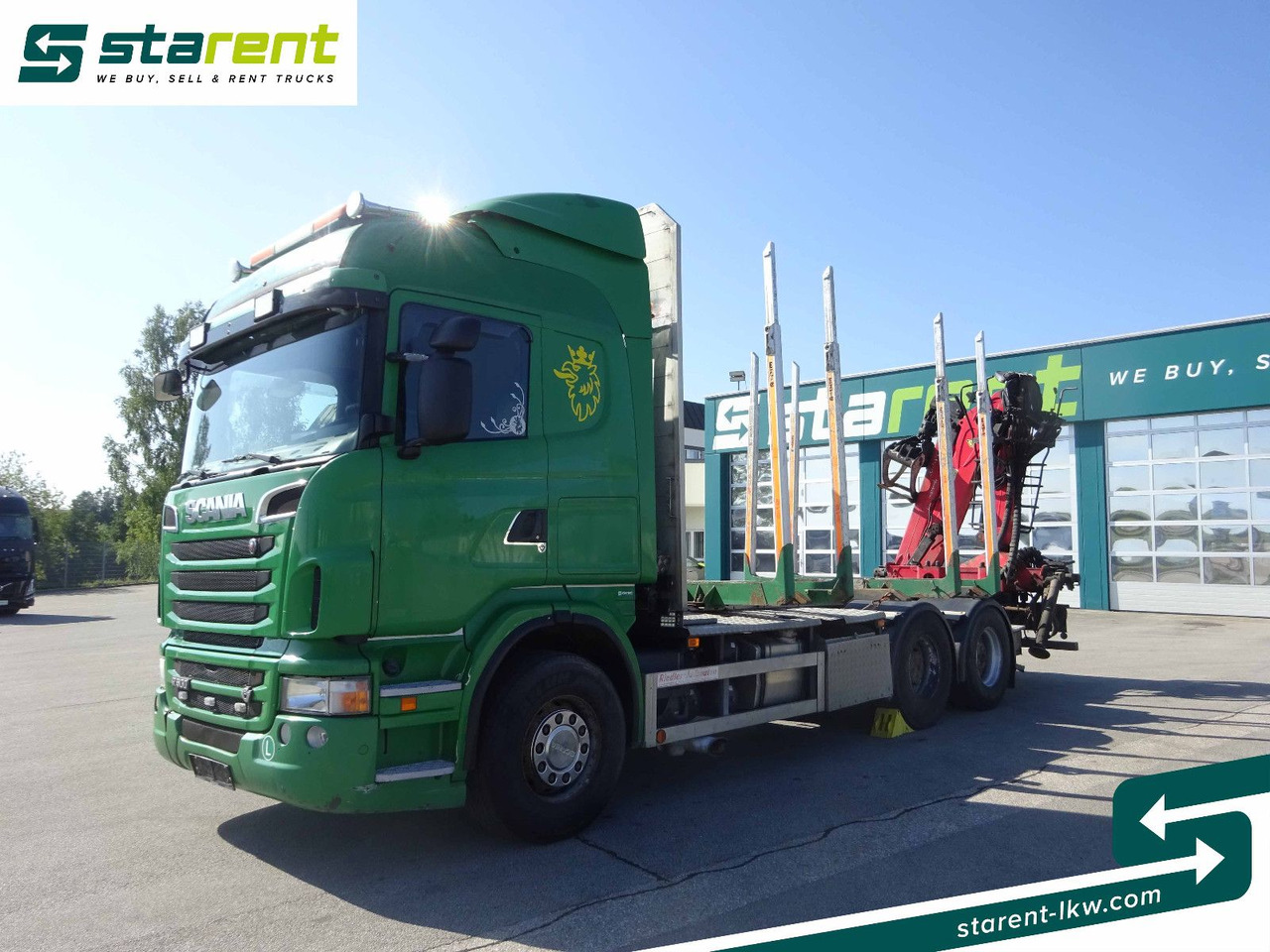 Scania R500 V8 6x4 Holzaufbau mit Kran, MOTORPROBLEM - משאית עץ, משאית מנוף: תמונה 1 Scania R500 V8 6x4 Holzaufbau mit Kran, MOTORPROBLEM - משאית עץ, משאית מנוף: תמונה 1