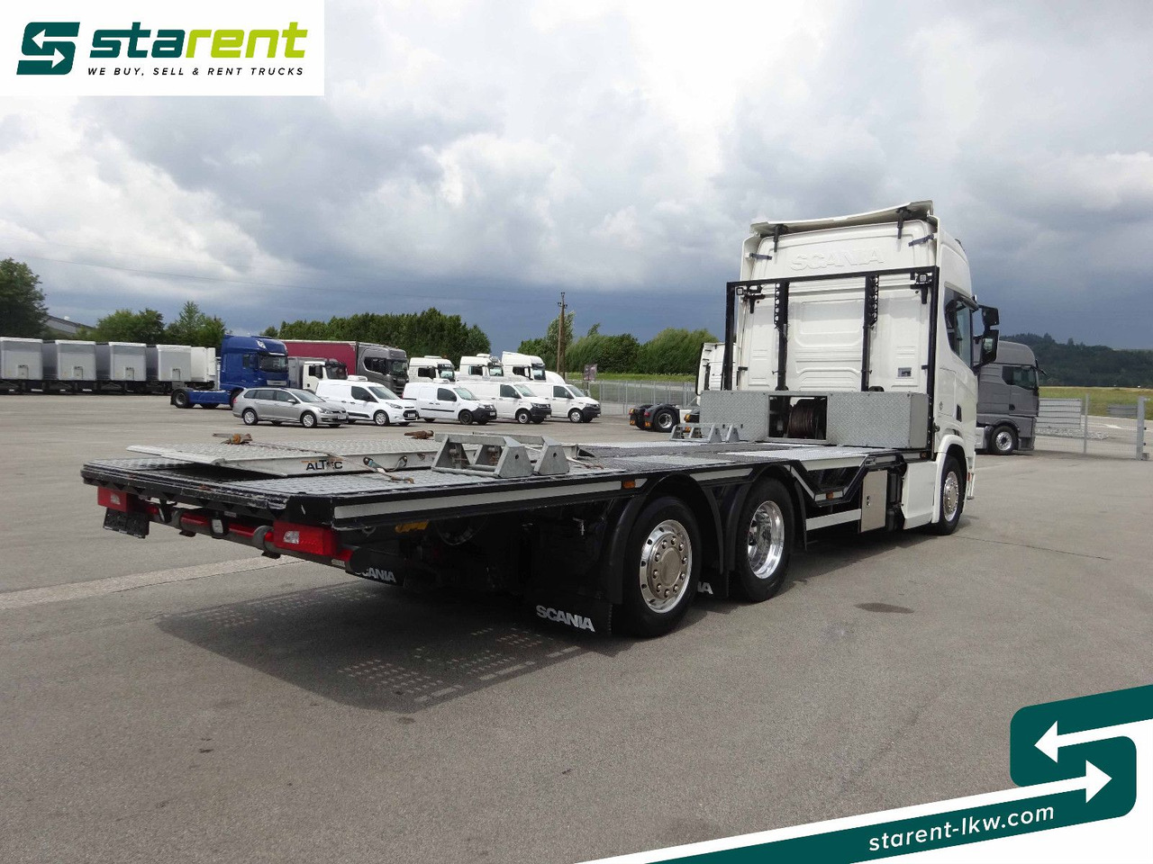 Scania R770 V8 Fahrzeugtransporter, Retarder, Seilwinde - משאית צד נופל/ שטוחה: תמונה 5 Scania R770 V8 Fahrzeugtransporter, Retarder, Seilwinde - משאית צד נופל/ שטוחה: תמונה 5