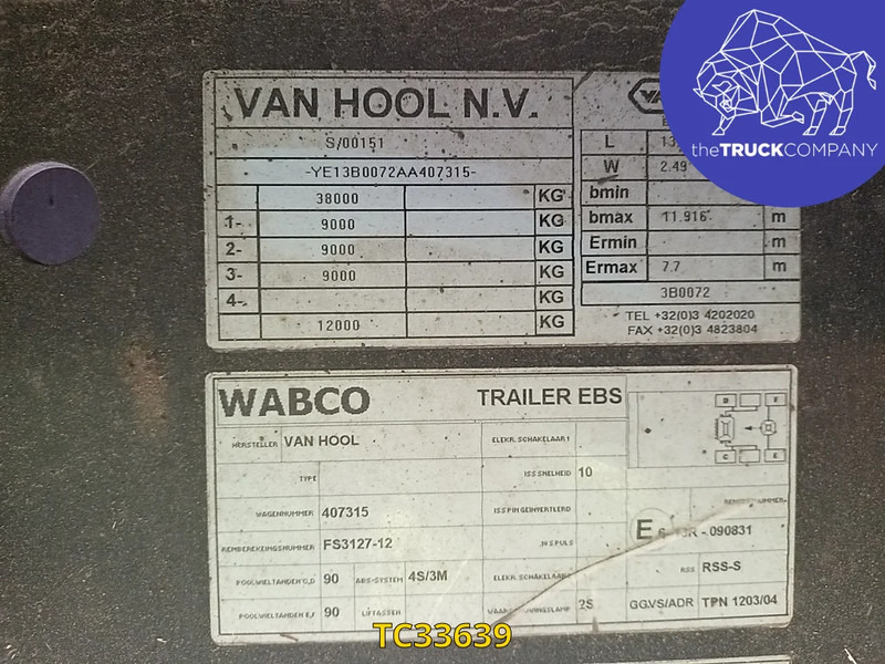 Van Hool - סמיטריילר בתיבה סגורה: תמונה 3 Van Hool - סמיטריילר בתיבה סגורה: תמונה 3