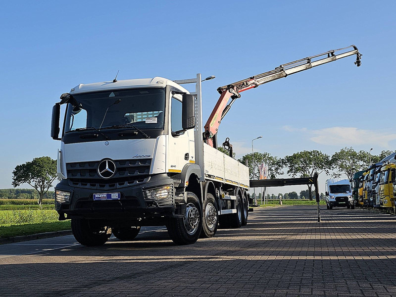 Mercedes-Benz AROCS 3240 PalfingerPK 23001-EH - משאית צד נופל/ שטוחה, משאית מנוף: תמונה 1 Mercedes-Benz AROCS 3240 PalfingerPK 23001-EH - משאית צד נופל/ שטוחה, משאית מנוף: תמונה 1
