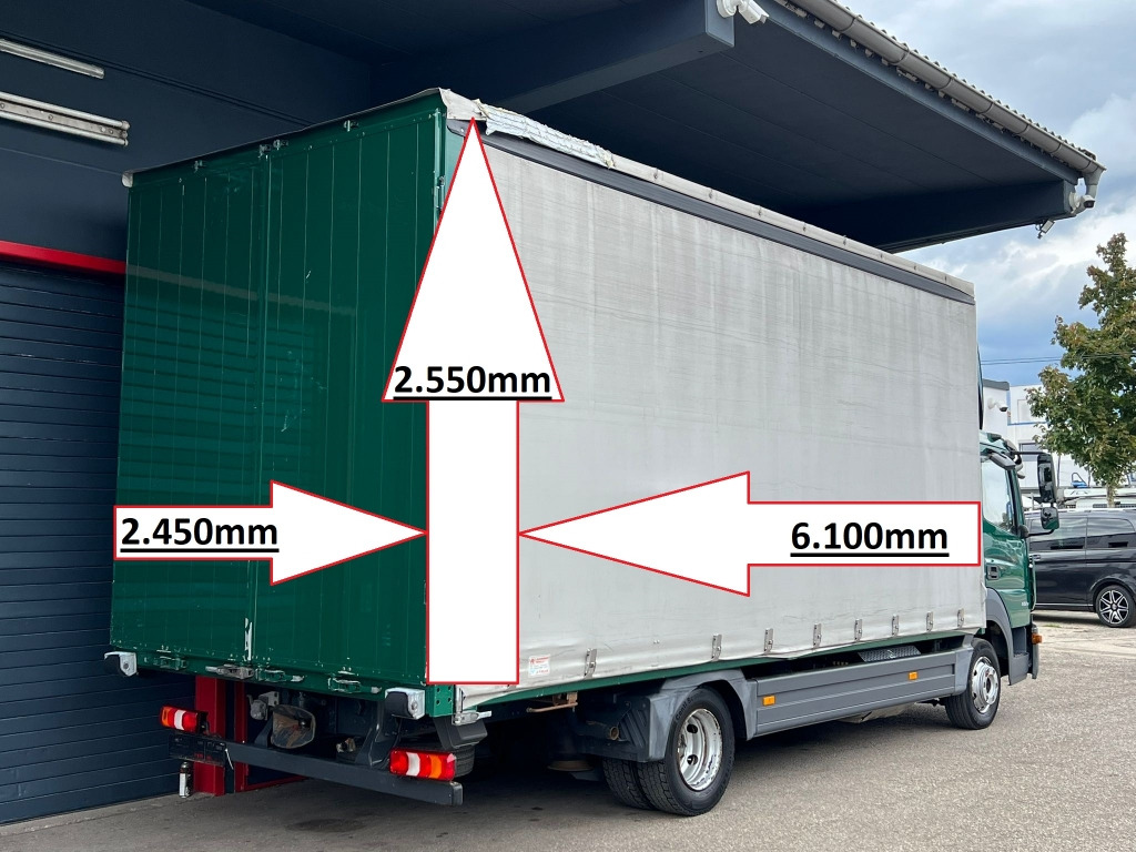 כלי רכב מסחרי עם וילונות צד Mercedes-Benz Atego 823 Euro6 Klima 6,1m P+P AHK Orig. 164.tkm: תמונה 11