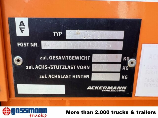 Ackermann PS-F 5.3/13.5 EZG SPS, Edscha-Verdeck, Lenkachse - סמיטריילר צד נופל/ שטוח: תמונה 5 Ackermann PS-F 5.3/13.5 EZG SPS, Edscha-Verdeck, Lenkachse - סמיטריילר צד נופל/ שטוח: תמונה 5