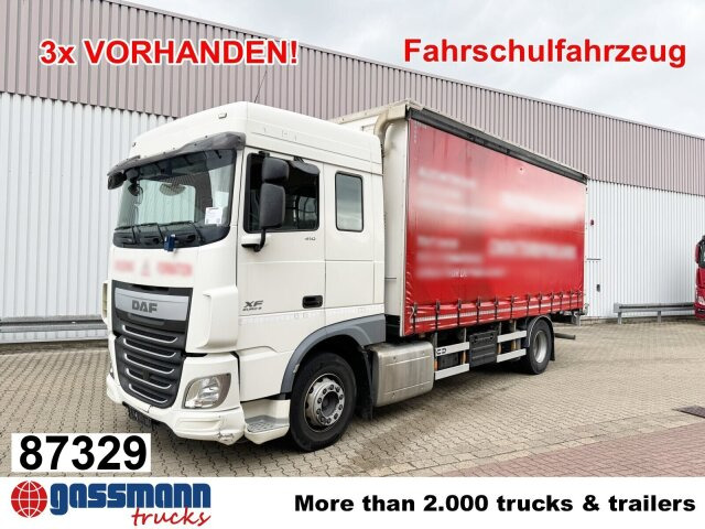 DAF XF 410 FA 4x2, Fahrschule, 2x AHK, 6 Sitze - משאית צד נופל/ שטוחה: תמונה 1 DAF XF 410 FA 4x2, Fahrschule, 2x AHK, 6 Sitze - משאית צד נופל/ שטוחה: תמונה 1