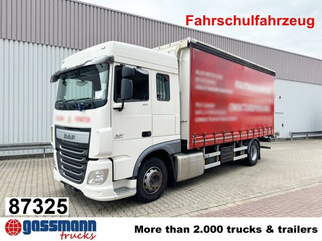 DAF XF 410 FA 4x2, Fahrschule, 2x AHK, 6 Sitze - משאית צד נופל/ שטוחה: תמונה 1 DAF XF 410 FA 4x2, Fahrschule, 2x AHK, 6 Sitze - משאית צד נופל/ שטוחה: תמונה 1