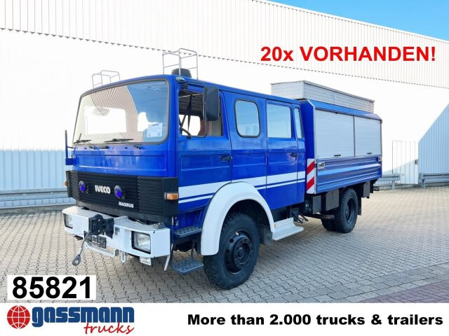 Iveco 120-23 AW 4x4 Doka, V8-Motor, Gerätewagen, - משאית צד נופל/ שטוחה: תמונה 1 Iveco 120-23 AW 4x4 Doka, V8-Motor, Gerätewagen, - משאית צד נופל/ שטוחה: תמונה 1