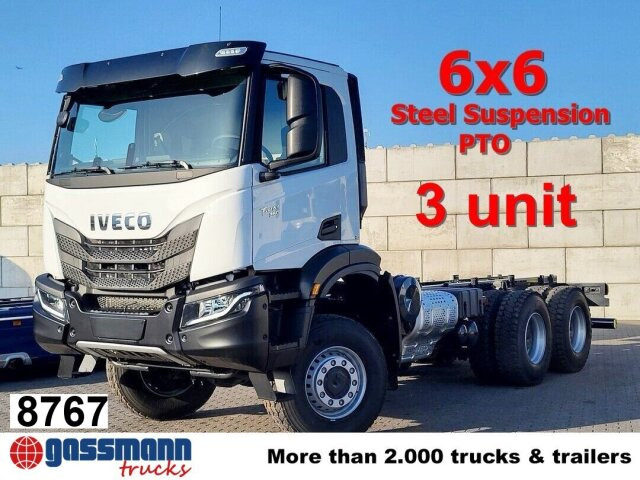 Iveco T-Way 360 6x6, Nebenantrieb, 3x VORHANDEN! - משאית עם שלדת תא: תמונה 1 Iveco T-Way 360 6x6, Nebenantrieb, 3x VORHANDEN! - משאית עם שלדת תא: תמונה 1