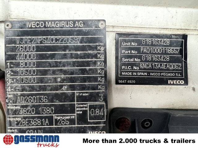 Iveco Trakker AD260T36 6x4 - משאית עם שלדת תא: תמונה 2 Iveco Trakker AD260T36 6x4 - משאית עם שלדת תא: תמונה 2
