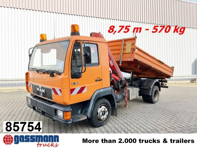 MAN 8.163 4x2 BB mit Kran Fassi F60A.23 - מזהיר, משאית מנוף: תמונה 1 MAN 8.163 4x2 BB mit Kran Fassi F60A.23 - מזהיר, משאית מנוף: תמונה 1