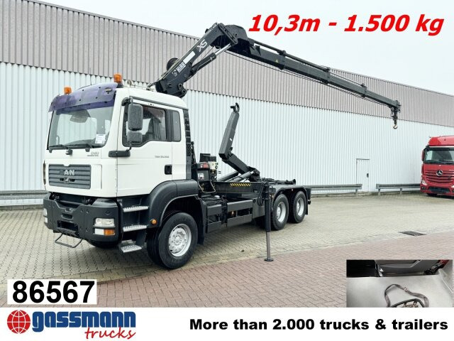 MAN TGA 33.350 6X4 BB mit Kran Hiab 166 E-3 HiDuo, - משאית הרמת וו, משאית מנוף: תמונה 1 MAN TGA 33.350 6X4 BB mit Kran Hiab 166 E-3 HiDuo, - משאית הרמת וו, משאית מנוף: תמונה 1