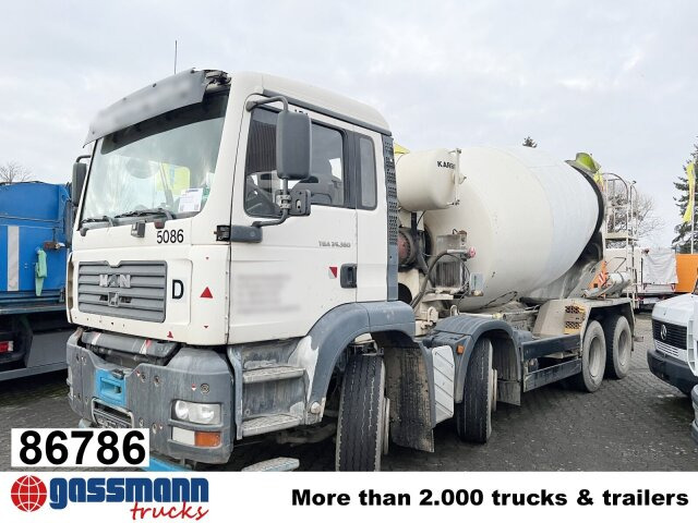 MAN TGA 35.360 8X4 BB, Betonmischer Karrena 10m³ - משאית מערבלת בטון: תמונה 1 MAN TGA 35.360 8X4 BB, Betonmischer Karrena 10m³ - משאית מערבלת בטון: תמונה 1