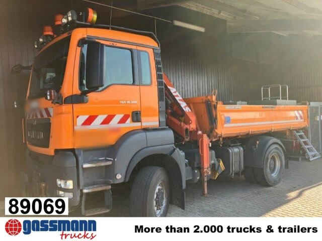 MAN TGS 18.320 4x4 BL, Winterdienstausstattung, Kran - מזהיר, משאית מנוף: תמונה 1 MAN TGS 18.320 4x4 BL, Winterdienstausstattung, Kran - מזהיר, משאית מנוף: תמונה 1