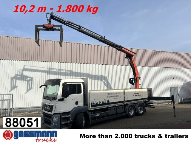 MAN TGS 26.400 6x2-4 LL, Navi, Lenk-/Liftachse, - משאית צד נופל/ שטוחה, משאית מנוף: תמונה 1 MAN TGS 26.400 6x2-4 LL, Navi, Lenk-/Liftachse, - משאית צד נופל/ שטוחה, משאית מנוף: תמונה 1