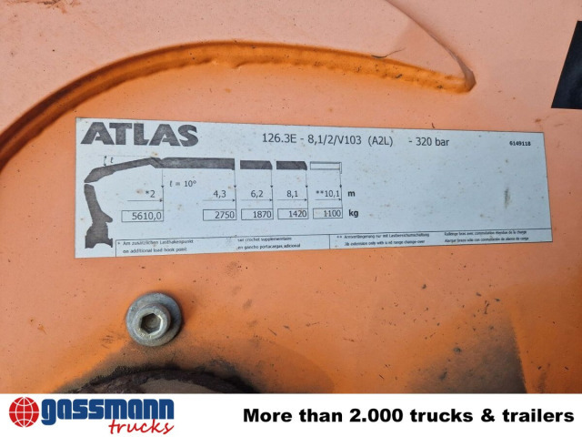 MAN TGS 28.440 6x2-4 BL, Lenk-/Liftachse, Kran Atlas - משאית הרמת וו, משאית מנוף: תמונה 3 MAN TGS 28.440 6x2-4 BL, Lenk-/Liftachse, Kran Atlas - משאית הרמת וו, משאית מנוף: תמונה 3