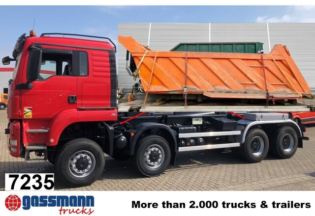 MAN TGS 41.480 8X8 BB, Bender Stahlmulde ca. 18m³, - משאית עם שלדת תא: תמונה 1 MAN TGS 41.480 8X8 BB, Bender Stahlmulde ca. 18m³, - משאית עם שלדת תא: תמונה 1