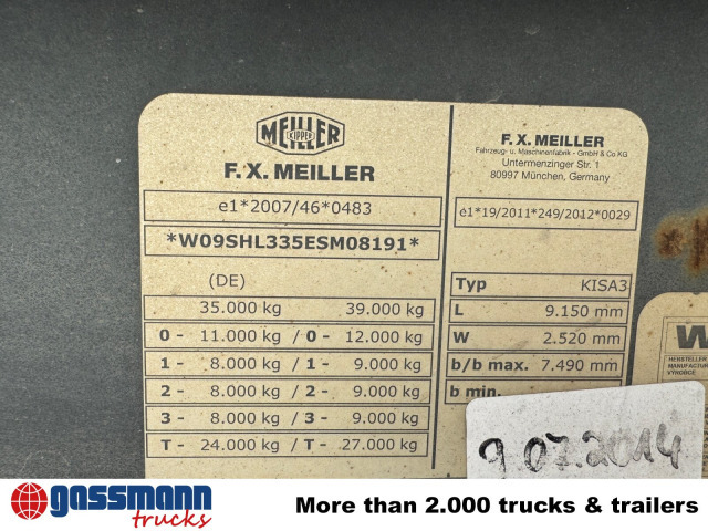 Meiller MHPS 12/27, Stahlmulde ca. 26m³, Liftachse - סמיטריילר עם מזהיר: תמונה 2 Meiller MHPS 12/27, Stahlmulde ca. 26m³, Liftachse - סמיטריילר עם מזהיר: תמונה 2