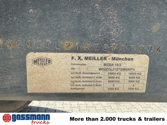 Meiller Meiller MZDA 18/2, geteilte Alu-Bordwände, ca. - קרון נגרר עם מזהיר: תמונה 3 Meiller Meiller MZDA 18/2, geteilte Alu-Bordwände, ca. - קרון נגרר עם מזהיר: תמונה 3