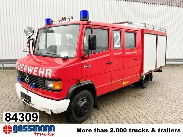 Mercedes-Benz 814 D 4x2 Doka, TLF 8 - משאית אש: תמונה 1 Mercedes-Benz 814 D 4x2 Doka, TLF 8 - משאית אש: תמונה 1