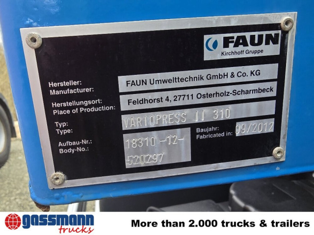 Mercedes-Benz Actros 2032 LA 4x4, Faun Variopress 310 ca. - משאית אשפה: תמונה 4 Mercedes-Benz Actros 2032 LA 4x4, Faun Variopress 310 ca. - משאית אשפה: תמונה 4