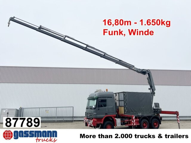 Mercedes-Benz Actros 3346 AK 6x6, 134t Anhängelast WSK, - משאית צד נופל/ שטוחה, משאית מנוף: תמונה 1 Mercedes-Benz Actros 3346 AK 6x6, 134t Anhängelast WSK, - משאית צד נופל/ שטוחה, משאית מנוף: תמונה 1