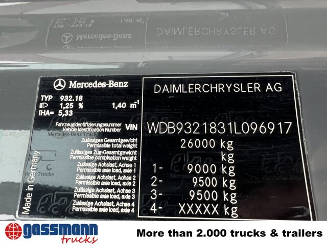 Mercedes-Benz Actros 3346 AK 6x6 - משאית עם שלדת תא: תמונה 3 Mercedes-Benz Actros 3346 AK 6x6 - משאית עם שלדת תא: תמונה 3
