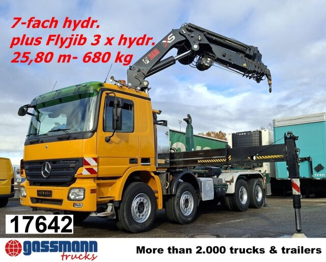 Mercedes-Benz Actros 4146 K 8x4/4, Retarder, Kran Hiab XS 477 - משאית הרמת וו, משאית מנוף: תמונה 1 Mercedes-Benz Actros 4146 K 8x4/4, Retarder, Kran Hiab XS 477 - משאית הרמת וו, משאית מנוף: תמונה 1