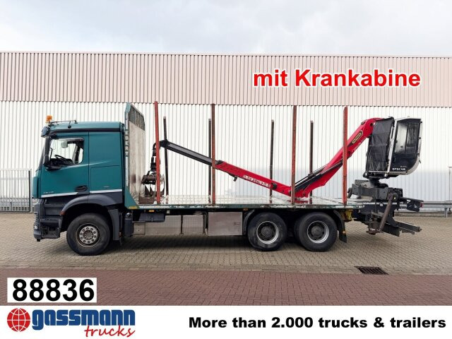 Mercedes-Benz Arocs 2648 6x4 mit Heckkran Epsilon M12Z83, - משאית עץ, משאית מנוף: תמונה 1 Mercedes-Benz Arocs 2648 6x4 mit Heckkran Epsilon M12Z83, - משאית עץ, משאית מנוף: תמונה 1