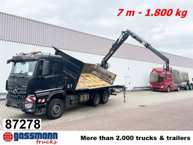 Mercedes-Benz Arocs 3345 K 6x4, Heckkran Hiab Jonsered - מזהיר, משאית מנוף: תמונה 1 Mercedes-Benz Arocs 3345 K 6x4, Heckkran Hiab Jonsered - מזהיר, משאית מנוף: תמונה 1