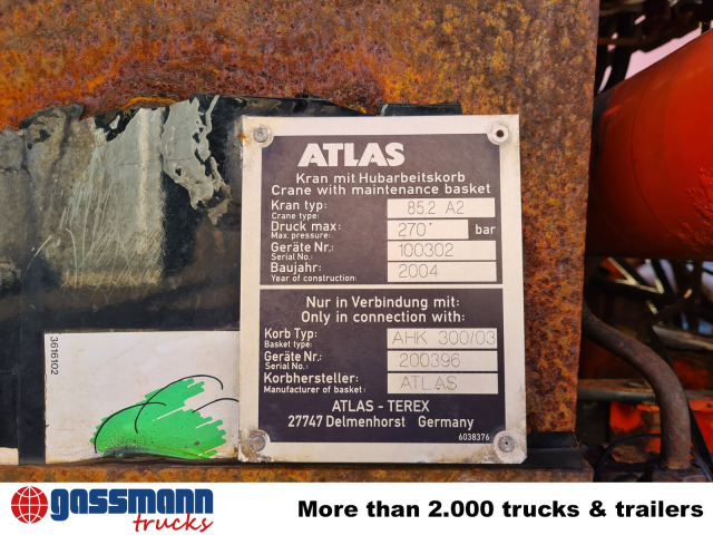 Mercedes-Benz Atego 1823 AK 4x4 mit Kran Atlas 85.2, Funk, - מזהיר, משאית מנוף: תמונה 5 Mercedes-Benz Atego 1823 AK 4x4 mit Kran Atlas 85.2, Funk, - מזהיר, משאית מנוף: תמונה 5