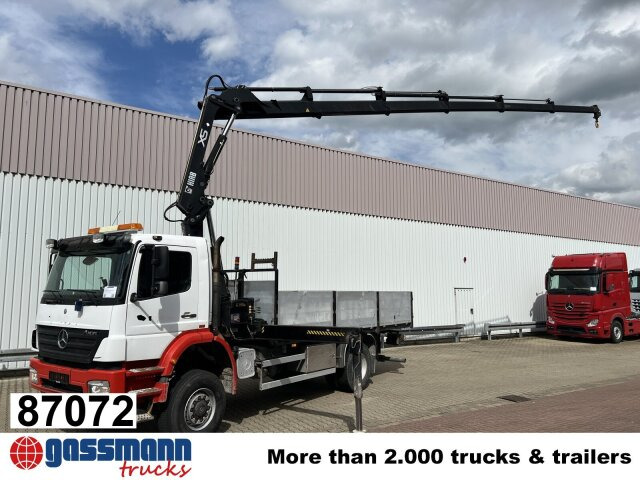 Mercedes-Benz Axor 1828 A 4x4 mit Kran Hiab XS 166 E-5 - משאית צד נופל/ שטוחה, משאית מנוף: תמונה 1 Mercedes-Benz Axor 1828 A 4x4 mit Kran Hiab XS 166 E-5 - משאית צד נופל/ שטוחה, משאית מנוף: תמונה 1