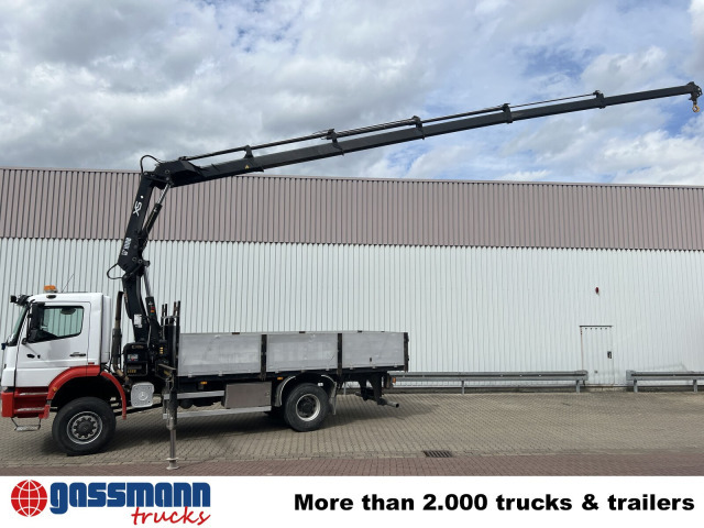 משאית צד נופל/ שטוחה, משאית מנוף Mercedes-Benz Axor 1828 A 4x4 mit Kran Hiab XS 166 E-5: תמונה 11