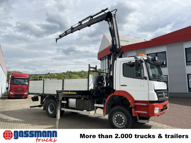 משאית צד נופל/ שטוחה, משאית מנוף Mercedes-Benz Axor 1828 A 4x4 mit Kran Hiab XS 166 E-5: תמונה 9