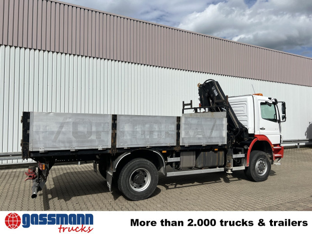 משאית צד נופל/ שטוחה, משאית מנוף Mercedes-Benz Axor 1828 A 4x4 mit Kran Hiab XS 166 E-5: תמונה 12