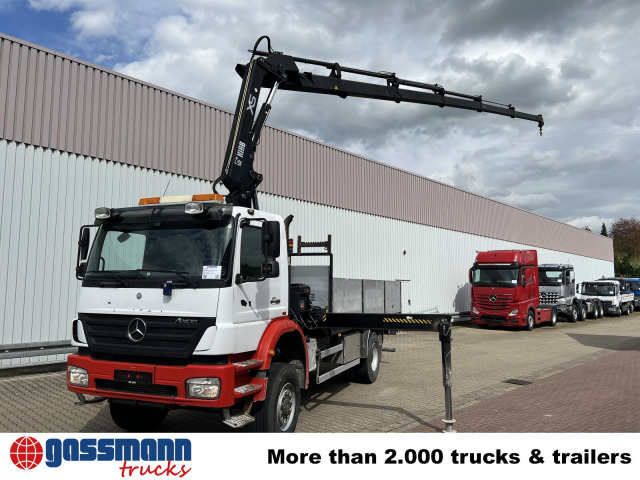 משאית צד נופל/ שטוחה, משאית מנוף Mercedes-Benz Axor 1828 A 4x4 mit Kran Hiab XS 166 E-5: תמונה 8