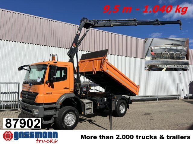 Mercedes-Benz Axor 1829 AK 4x4 mit Kran Hiab XS 111BS-3 HiDuo, - מזהיר, משאית מנוף: תמונה 1 Mercedes-Benz Axor 1829 AK 4x4 mit Kran Hiab XS 111BS-3 HiDuo, - מזהיר, משאית מנוף: תמונה 1