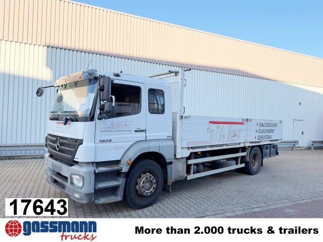 Mercedes-Benz Axor 1829 L 4x2, 6-Sitzer - משאית צד נופל/ שטוחה: תמונה 1 Mercedes-Benz Axor 1829 L 4x2, 6-Sitzer - משאית צד נופל/ שטוחה: תמונה 1