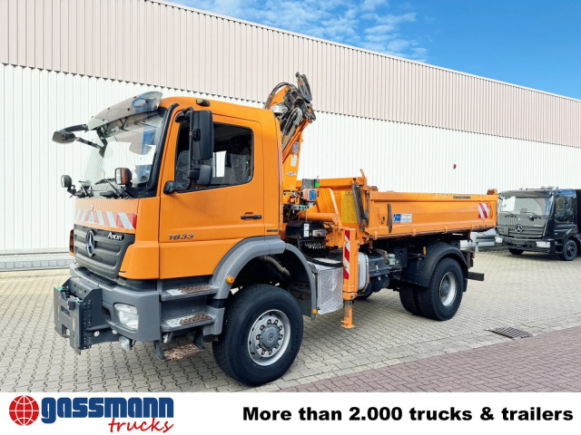 מזהיר, משאית מנוף Mercedes-Benz Axor 1833 AK 4x4, Winterdienstausstattung, Kran: תמונה 8