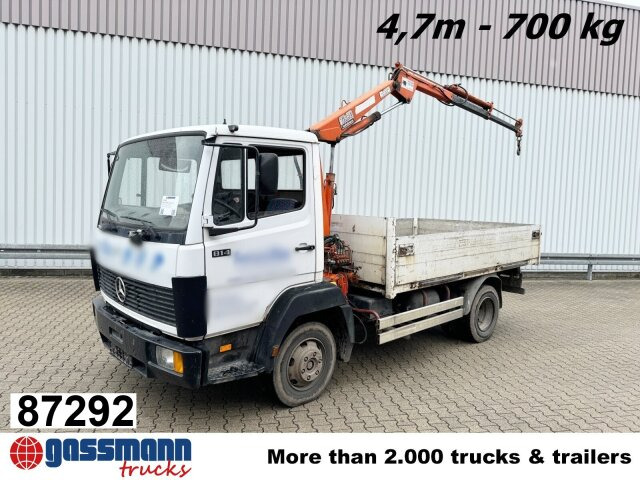 Mercedes-Benz LK 814 4x2, 6-Zylinder, Kran Tirre Euro 35 - משאית צד נופל/ שטוחה, משאית מנוף: תמונה 1 Mercedes-Benz LK 814 4x2, 6-Zylinder, Kran Tirre Euro 35 - משאית צד נופל/ שטוחה, משאית מנוף: תמונה 1