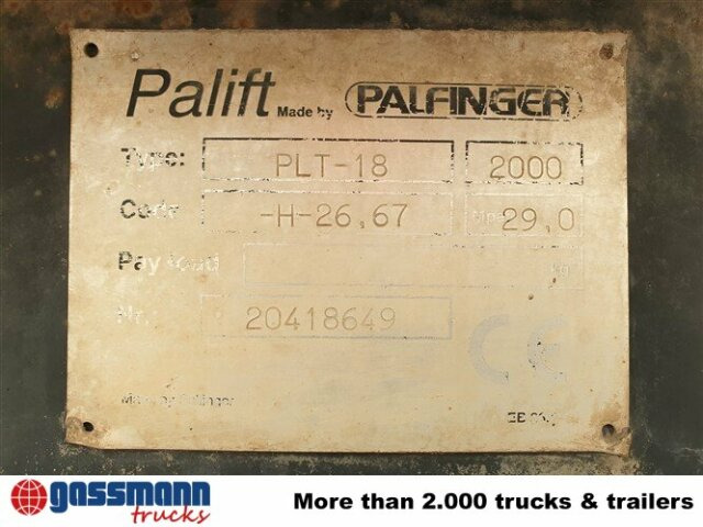 Palfinger Palift PLT-18 Abrollanlage - מערכת הרמת וו/ מעמיס דילוג: תמונה 4 Palfinger Palift PLT-18 Abrollanlage - מערכת הרמת וו/ מעמיס דילוג: תמונה 4
