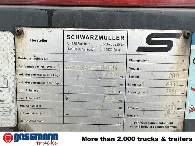 Schwarzmüller AZ 18 - קרון נגרר צד נופל/ שטוח: תמונה 3 Schwarzmüller AZ 18 - קרון נגרר צד נופל/ שטוח: תמונה 3