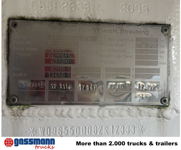 TAL-A-ZE 44,0, 43.500l, 4 Kammern, - סמיטריילר מכל: תמונה 3 TAL-A-ZE 44,0, 43.500l, 4 Kammern, - סמיטריילר מכל: תמונה 3