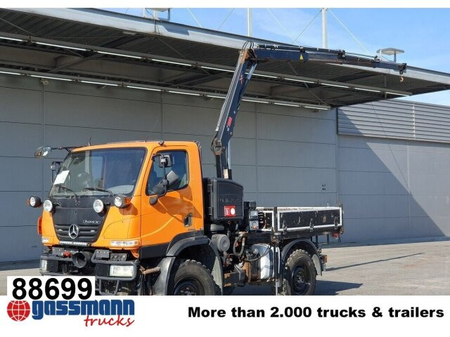 Unimog U 20 4x4, Zapfwelle, Kran Hiab 022D-3 HiDuo, - כלי רכב מסחרי: תמונה 1 Unimog U 20 4x4, Zapfwelle, Kran Hiab 022D-3 HiDuo, - כלי רכב מסחרי: תמונה 1