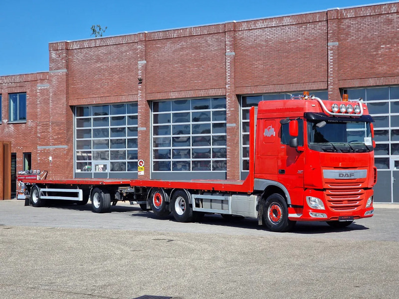 DAF XF 410 6x2 SpaceCab - Flatbed - Euro 6 + 2 axle trailer BPW - משאית צד נופל/ שטוחה: תמונה 1 DAF XF 410 6x2 SpaceCab - Flatbed - Euro 6 + 2 axle trailer BPW - משאית צד נופל/ שטוחה: תמונה 1